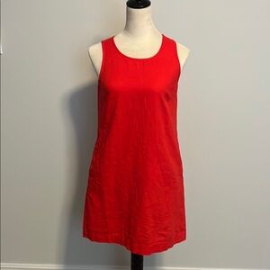 J Crew Red Sleeveless Dress sz 2
